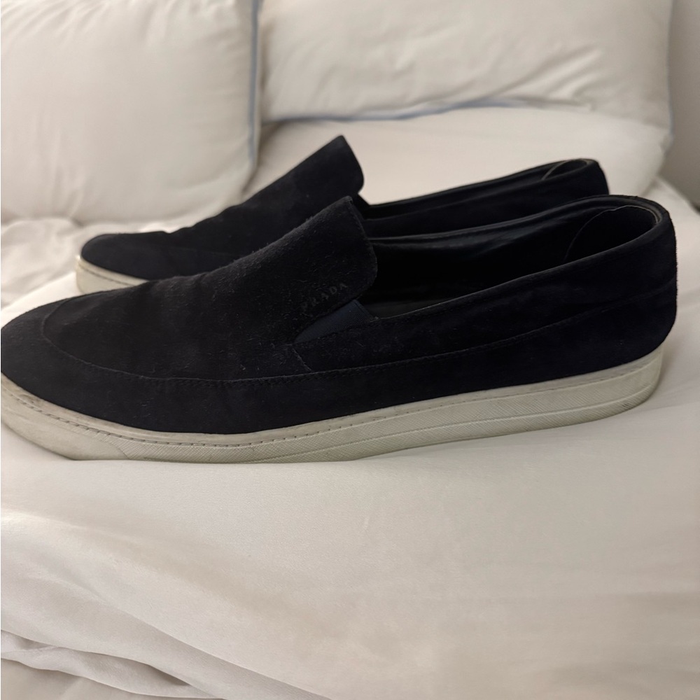 Prada Men's Suede Slip-On Shoes